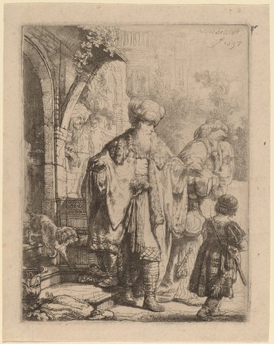 Abraham vertreibt Hagar und Ismael von Rembrandt van Rijn